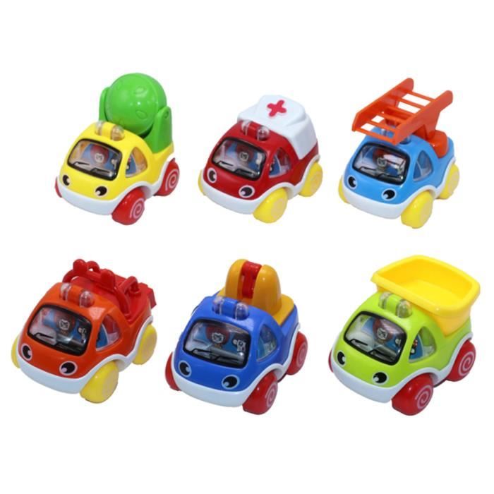 6 Pieces Mignon Dessin Anime Exquis Non Toxique Adorable Inertie Jouet En Voiture Petite Pour Enfants Bebe Camion Cdiscount Jeux Jouets
