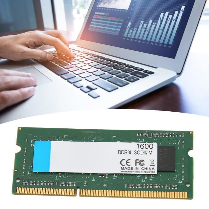 Barrette Mémoire Crucial 8Go DDR3L 1600MHz SODIMM Pour PC Portable - PC3L-12800