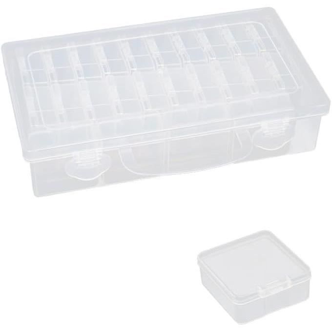 Boîte Rangement Vernis à Ongles 24 Cases Transparente - Plastique, 14.7x9.5x7.5cm, Pour Maquillage