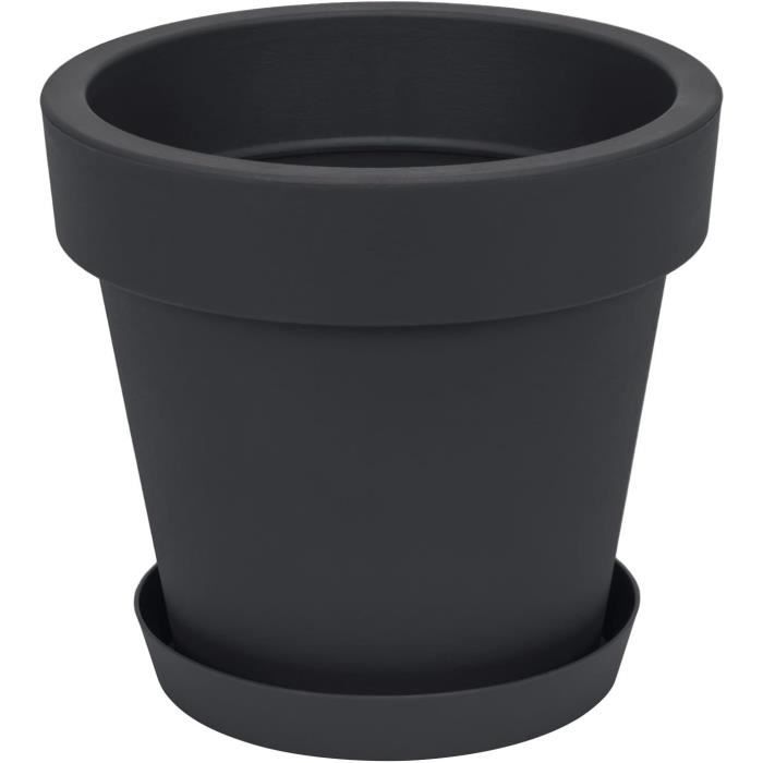 Soucoupe Pour Plantes 40.6 Cm En Plastique Gris - Pour Intérieur/extérieur, Récupération D'eau, Drainage