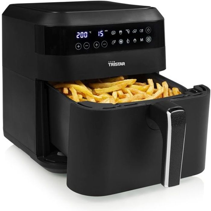 Airfryer Tristar FR-6999 - 1,5 kg de frites - 10 programmes - Fonction mémoire - Plastique - Noir - 6 L