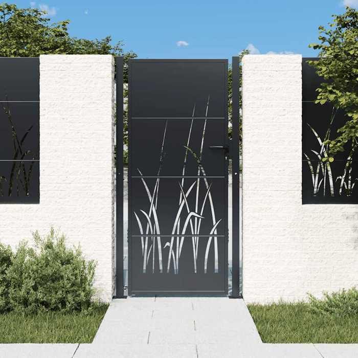 vidaXL Portail de jardin Acier 105 x 180 cm