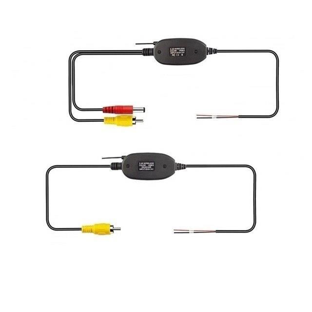 Kalakass, Kit émetteur Récepteur Vidéo 2,4 GHz, Sans Fil Pour Caméra De Recul De Voiture RCA, Moniteur Récepteur Cam DVD GPS, Lecteur Autoradio, Module Adaptateur