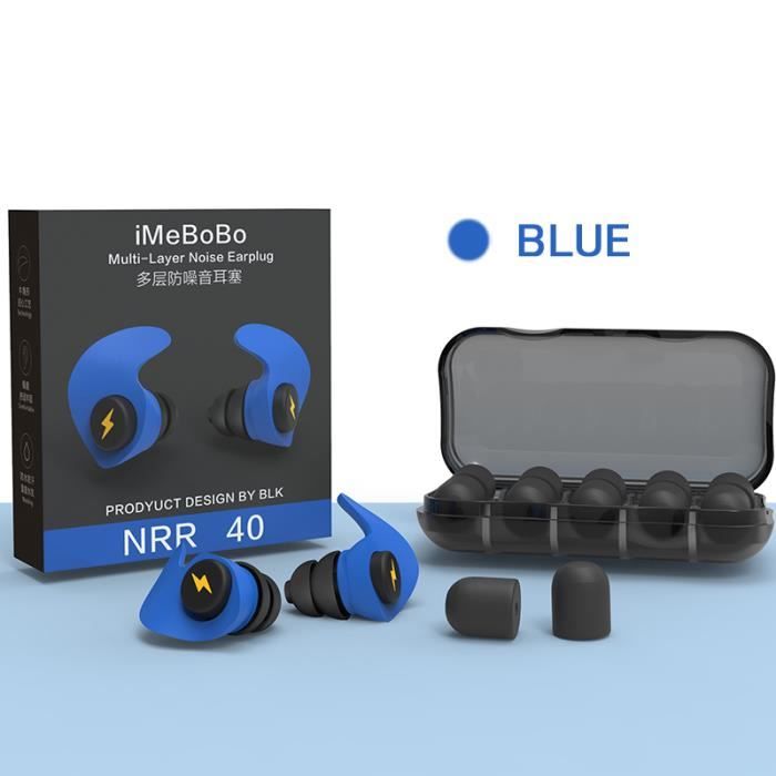 BOULES QUIES,Blue setbouchon oreille plug bouchon oreille anti bruit boule quies oreille anti