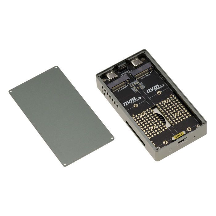 GRAUGEAR USB 4.0 M2 NVMe Gehäuse, 40 Gbps, Lüfter-Kühlung