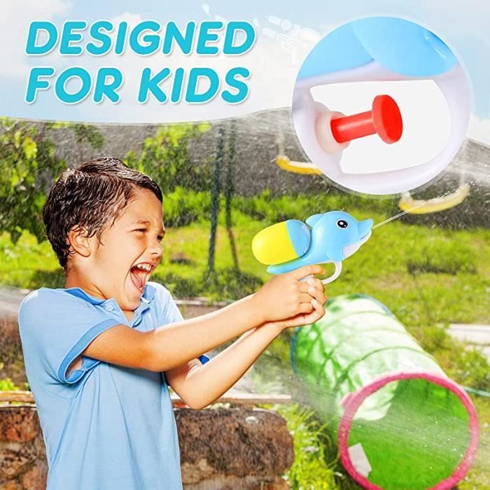 JONEG Pistolet à Eau Avec Réservoir à Dos - Super Soaker Pour Enfants 3-6 Ans