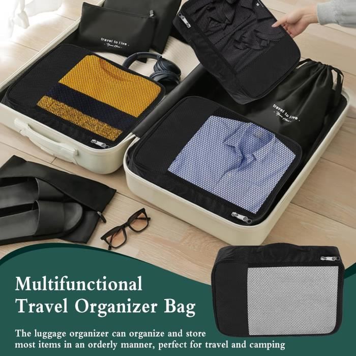 Organisateur de Voyage, 5 Pcs Rangement Valise, Organisateur de Voyage  Packing Cube Organiseur et Rangement Valise