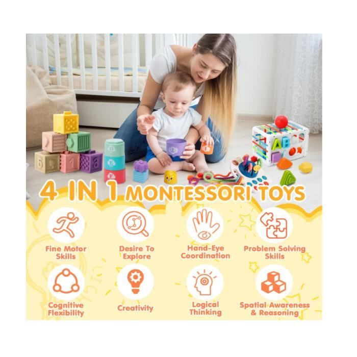vvhippo Jouet Bébé, Jouet Montessori Bébé 6-12 Mois, Trieur de Forme vvhippo Jouet Bébé, Jouet Montessori Bébé 6-12 Mois, Trieur de Forme