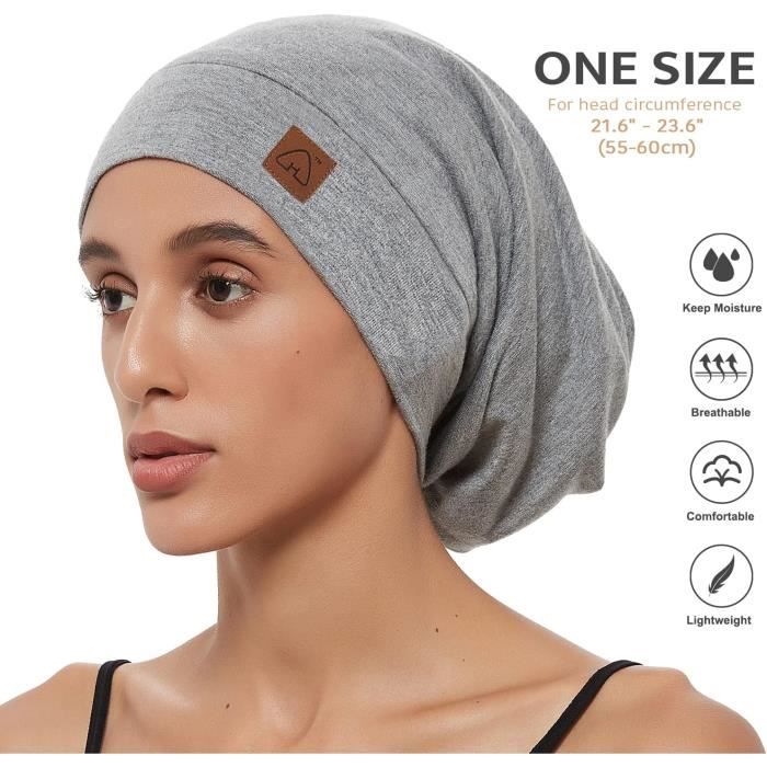 En Satin De Soie Pour Cheveux Bouclés, Réglable Doublé De Soie Avec Oreilles