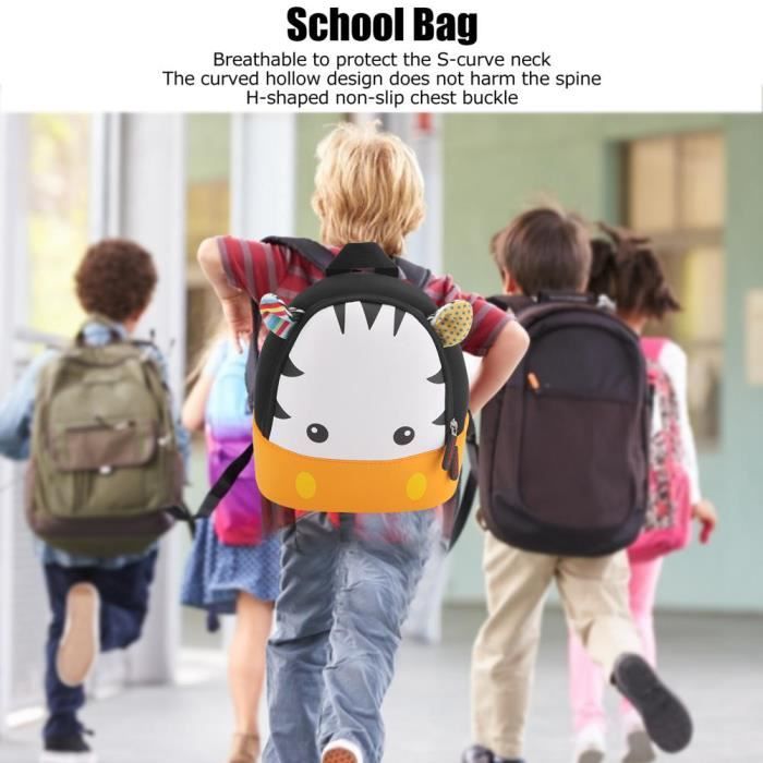 Sac à Dos Enfant Loup - 41x32x17 Cm, Nylon, Pour École Maternelle, Randonnée