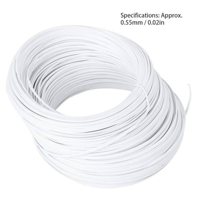 Attaches torsadées blanches en fil de fer galvanisé, attache de  regroupement de fil enveloppé de plastique, dispositif d'attache -  Cdiscount Bricolage