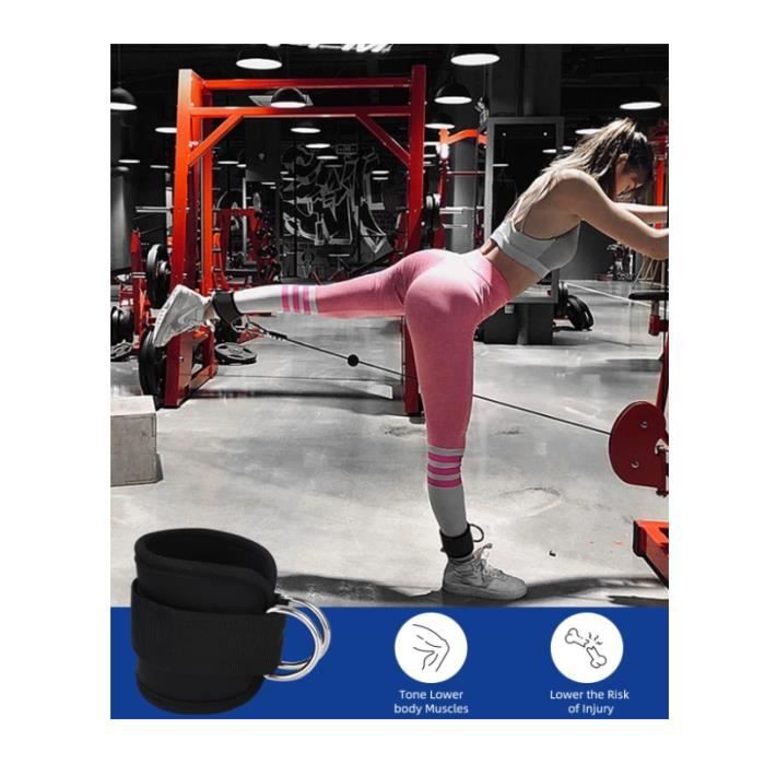 Sangle Cheville Musculation Poulie 2PCS - ORIA - Noir - Fitness - Entretien  physique - Mixte - Cdiscount Sport