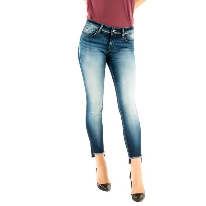 Capri Femme Old Navy En Jean Bleu Marine Et Blanc - Taille 2 (medium) - Occasion En Très Bon état