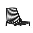Chaise de jardin empilable en plastique noir - Oviala-2