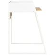 Bureau d'angle vidaXL Blanc et chêne avec dossier et panneau latéral surélevés - Design contemporain-2