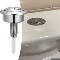 Bouton Poussoir Réglable Chasse D'Eau Siamp Optima 49 - Double 16-50 Mm Chromé Argenté