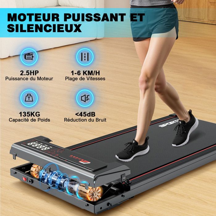 Tapis de course CITYSPORTS Home, tapis de course électrique 1-6 km/h Tapis de course CITYSPORTS Home, tapis de course électrique 1-6 km/h