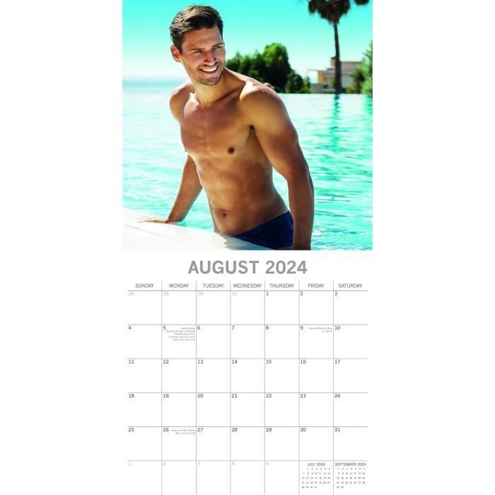 Calendrier 2024 Homme Sexy