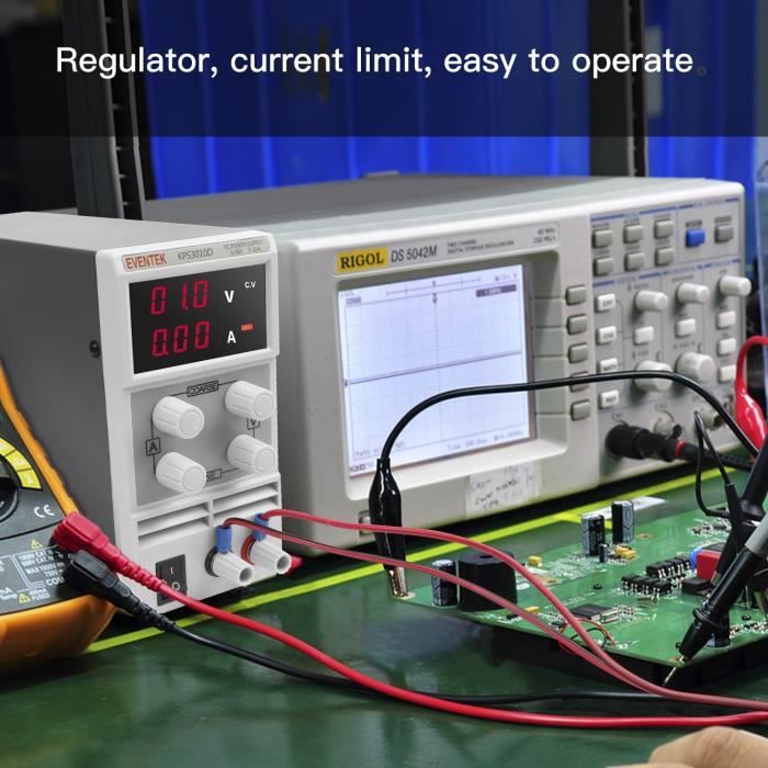 Alimentation DC Réglable de Laboratoire Stabilisée LED Affichage 0-30V/0-10  Amp - Cdiscount Informatique