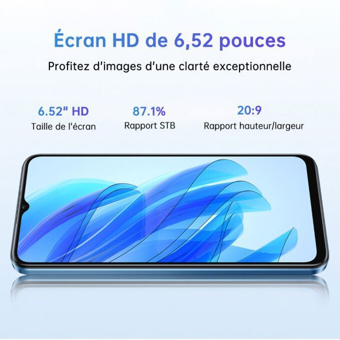 OUKITEL C57 Pro 4G Smartphone 16Go (4+12) RAM /128Go ROM - 6.52