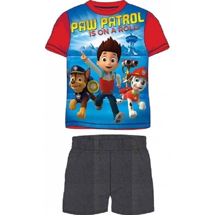 Pyjama Pat Patrouille Paw Patrol garçon 100% coton (5 ANS - Rouge) Rouge -  Cdiscount Prêt-à-Porter