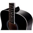 Classic Cantabile guitare acoustique folk set démarrage incl. kit d'accessoires à 5 pièces, noir-3