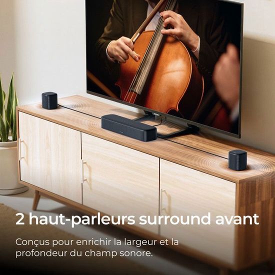 Barre De Son ULTIMEA A40 7.1 - 330W Avec Caisson De Basse Et 4 Haut-parleurs Surround - App Contrôle - Pour Home Cinema