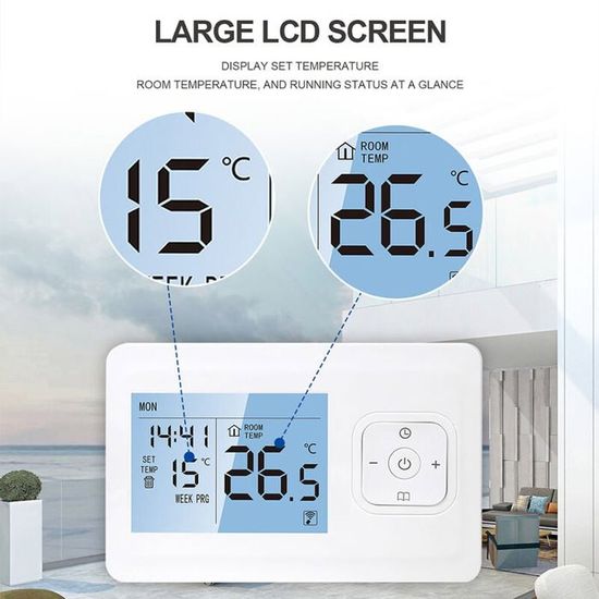 Thermostat WiFi Optimum Programmable - Compatible Alexa Google Home Application