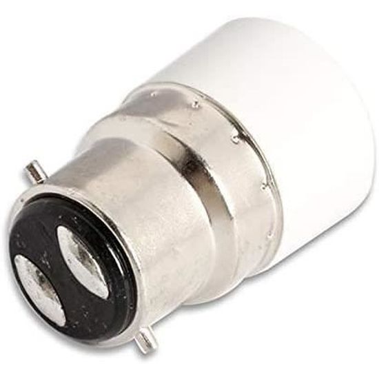 Paquet de 5 convertisseurs de douille dampoule B22 /à E14 Douille de douille B22 Passer au support de lampe adaptateur standard E14