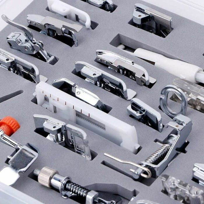 Lot de 52 pieds presseurs - LARGEIGHT - Compatible Brother, Singer - Bote  de rangement - Gris - Mixte - Cdiscount Electromnager