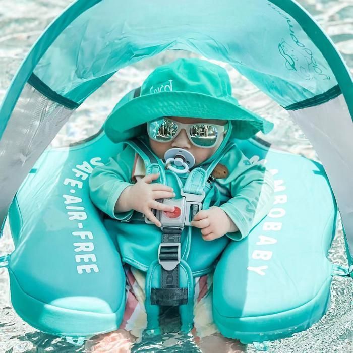 Bouée De Natation Pour Bébé Avec Protection Solaire Shark - Piscine Bouée De Natation Pour Bébé Avec Protection Solaire Shark - Piscine