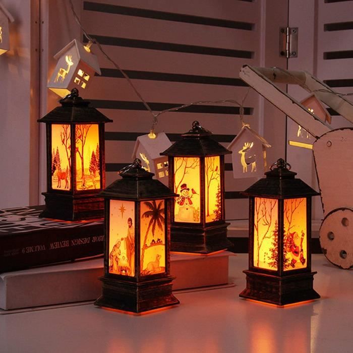 Eaxus® Lanterne LED avec Bougie à Effet de Flamme - Décoration de Salon et  de Jardin : : Luminaires et Éclairage
