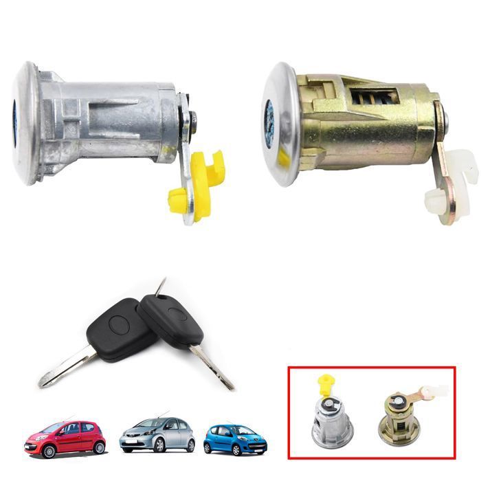 Kit Barillets De Porte AVANT GAUCHE+DROIT Pour VW Golf IV, Skoda Octavia I, Etc. - 2 Clés