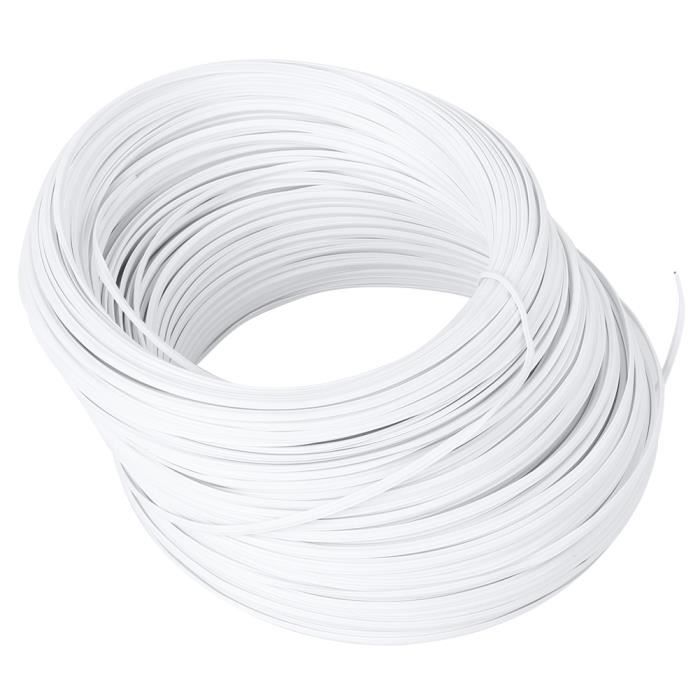 Attaches torsadées blanches en fil de fer galvanisé, attache de  regroupement de fil enveloppé de plastique, dispositif d'attache -  Cdiscount Bricolage