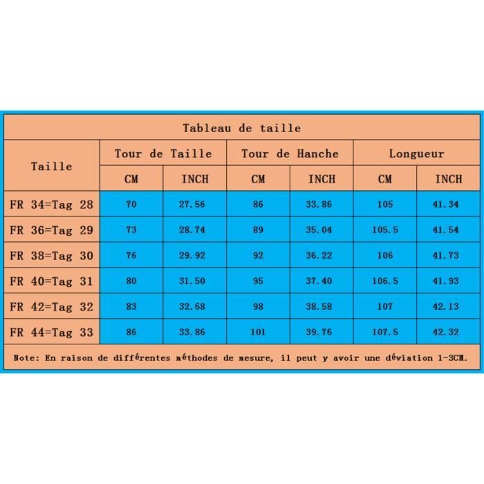 Correspondance taille us jean femme deals