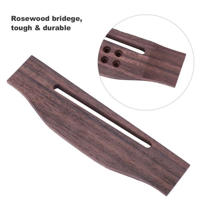 Chevalet De Guitare En Palissandre - Pour Guitare Classique 6 Cordes, 187x30 Mm