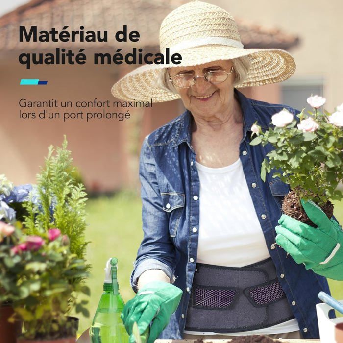 Ceinture Lombaire Femme avec Supports Métalliques, Ceinture - Main Image