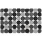Tapis De Salle De Bain Design 50 X 60 Cm Design Gris Noir Blanc
