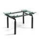 Table De Repas Extensible Verre Noir Mat Pokeno L 140 200 X L
