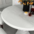🍀2946Protecteur de table Protection de Table NAPPE DE TABLE - Anti-Chaud Couverture de Table transparent Ø 100 cm 2 mm PVC-0