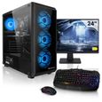 Megaport PC Gamer Pack - AMD Ryzen 5 5600 - Ecran 24" - Claviers + Souris - RTX4060Ti - 16Go - 1To M.2 SSD - Windows 11 - 39-FR-0