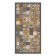 Panorama Tapis Du Sol Vinyle Carreaux De Ciments Cuisine Orange