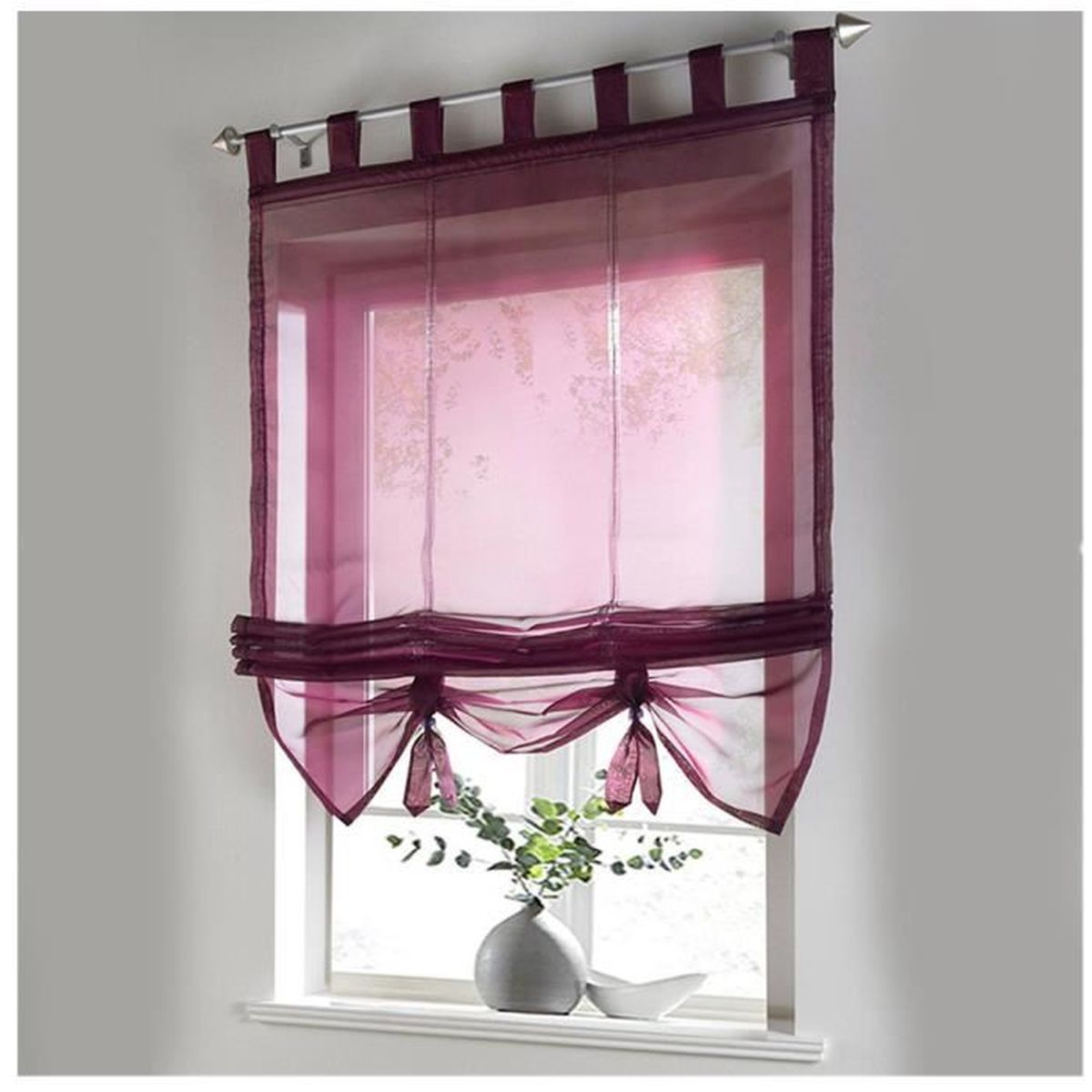 Rideau Voilage Transparent à Elévation Balcon Cuisine Chambre Décoration 19X19cm Rideau Voilage Transparent à Elévation Balcon Cuisine Chambre Décoration 19X19cm