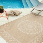 Tapis - NAZAR RUGS - NATURE - 160x230 cm - Effet jute - Motif oriental - Blanc