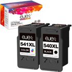 540 541 XL Cartouche d'encre Remanufacture EJET 2 Pack pour Canon 540/541XL Compatibles pour Pixma MG3100 MG3150 MG3200