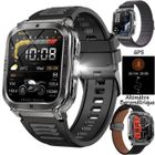 XTRADITECH Montre Connectée Cardio GPS 1,83 Suivi Itinéraire Altimètre Barométrique Étalonnage Manipulable LED avec Lentille 400mAh 3Bracelets