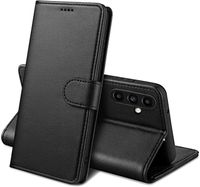 Coque pour Samsung Galaxy A15 4G / A15 5G - Portefeuille Noir Rabat Clapet Aimanté Rangement Cartes Phonillico®
