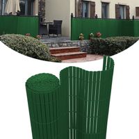 Canisse en PVC pour jardin, balcon ou terrasse - LOSPITCH - Double face occultant - Vert 120 x 300