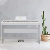 88 touches piano électrique blanc, avec banquette de piano pliante relevable