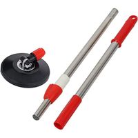 Spin Mop Pole Handle Rotating Mop Télescopique Remplacement Poignée Mop Accessoires, Rouge